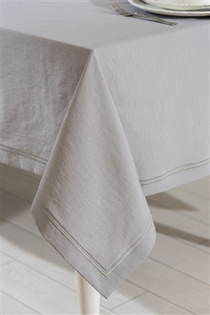 Table Cloth 2 Sıra Pikolu 180*280 Gray-Gray