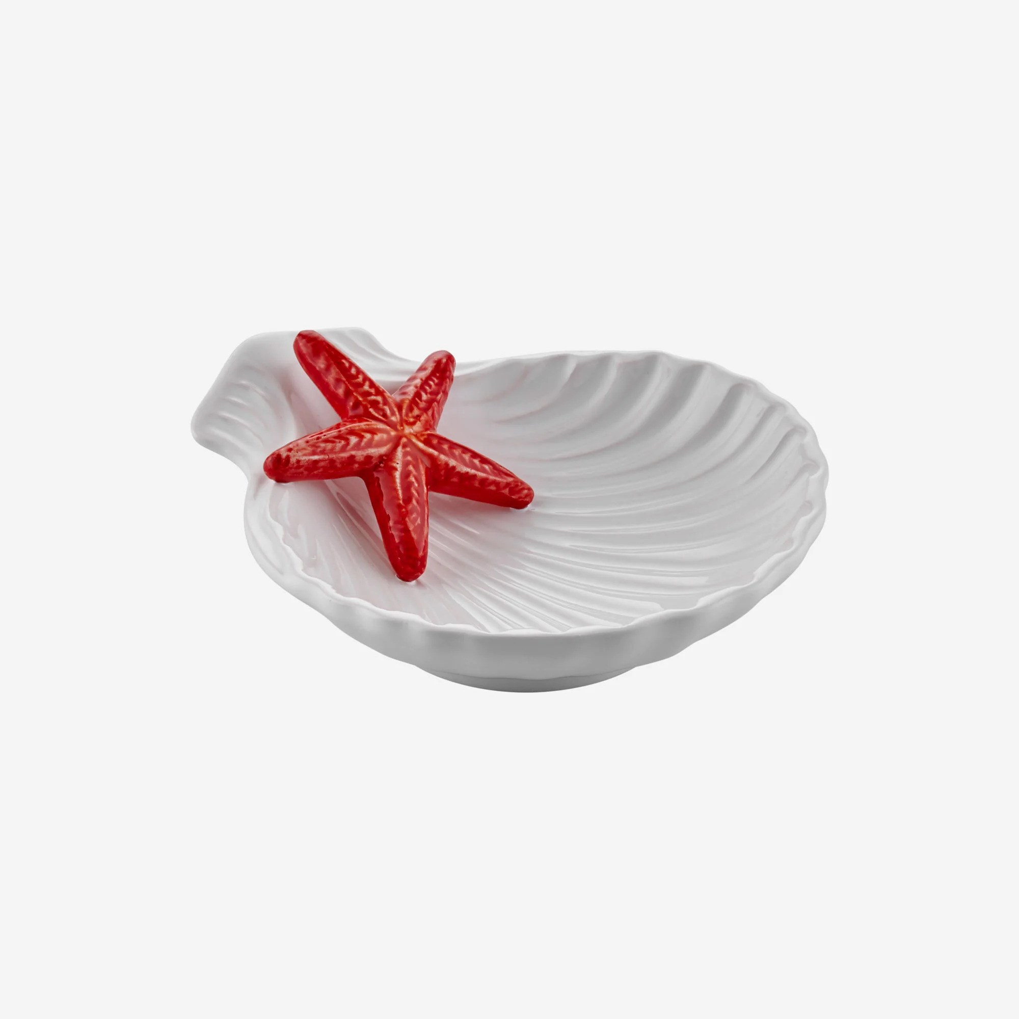 Edelweiss Italy Frutti Di Mare Beyaz Seramik Servis Tabağı 15*13 cm EW3124B 