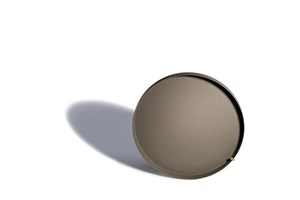 Grizzle Round Gray Metal Tray 25 cm CRD016