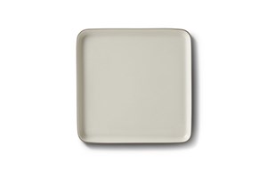 Square Cake Plate Stone & Ivory Shiny KRT021301S