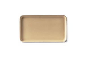 Rectangle Small Plate Ivory & Straw Glossy DKT011104S