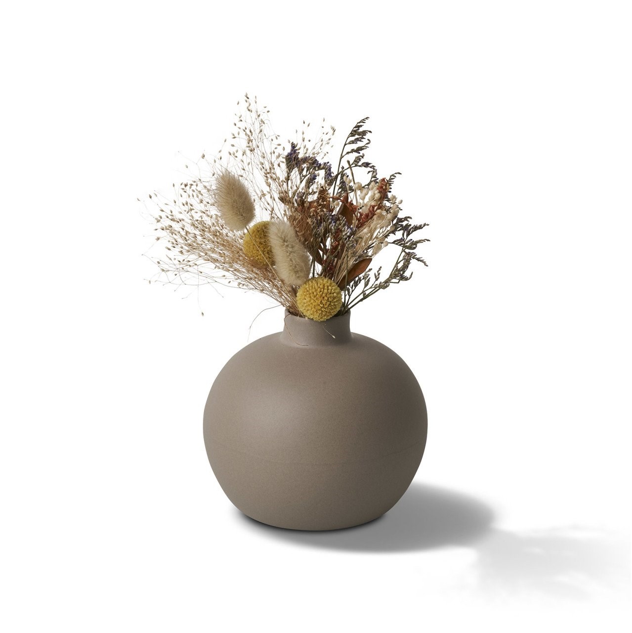 Decorative Ball Vase Stone Glossy DTV011003S 