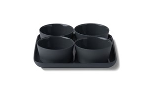 Square Serving Set Small Size Black Glossy KSS011002S