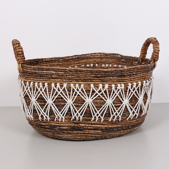 Doğal Abaka El Yapımı Oval Sepet XL 50*40*35 cm ABK-OVAL-001 