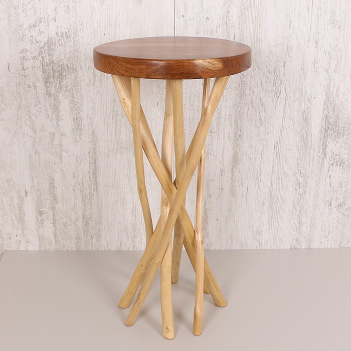 Doğal Teak Ağacı Dal Sehpa 38*70 cm TEAK-SHP-02 