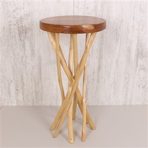 Doğal Teak Ağacı Dal Sehpa 38*70 cm TEAK-SHP-02 