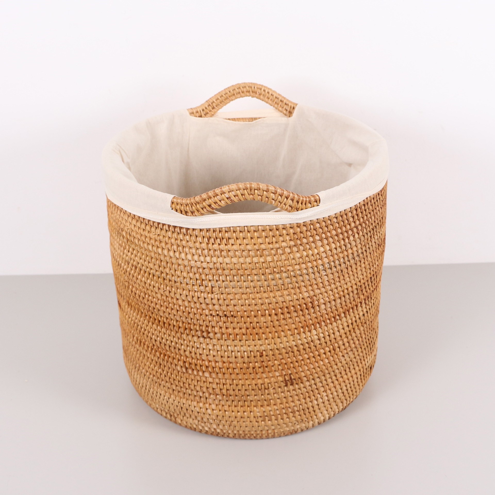 Dekoratif Kulplu Rattan Sepet 45*41 cm R-CS-61-20011 