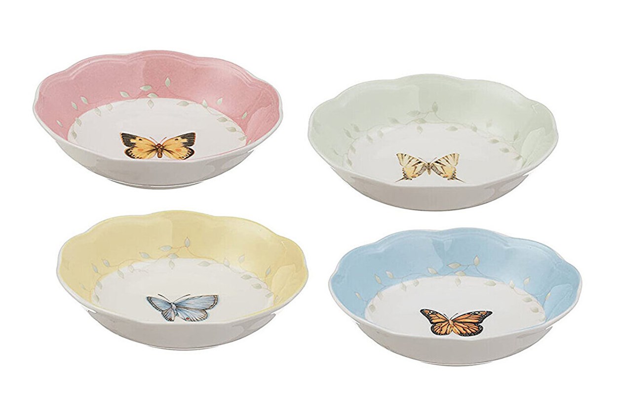 Lenox Butterfly Komposto/Salata Kasesi 4 Renk 4'lü Set 13 cm LEN806739 